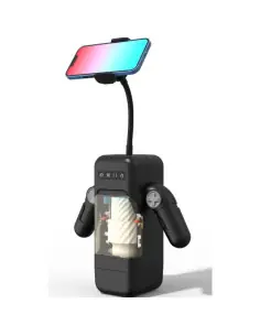 GAME CUP MASTURBADOR MASCULINO CON VIBRACION Y FUNCION CALOR CON SOPORTE PARA MOVILES NEGRO 2