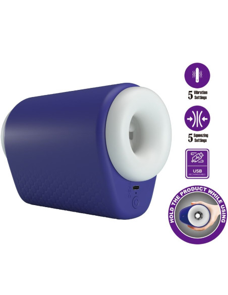 PRETTY LOVE DJ LADY MASTURBADOR MASCULINO CON VIBRACION 5 CONFIGURACIONES MORADO