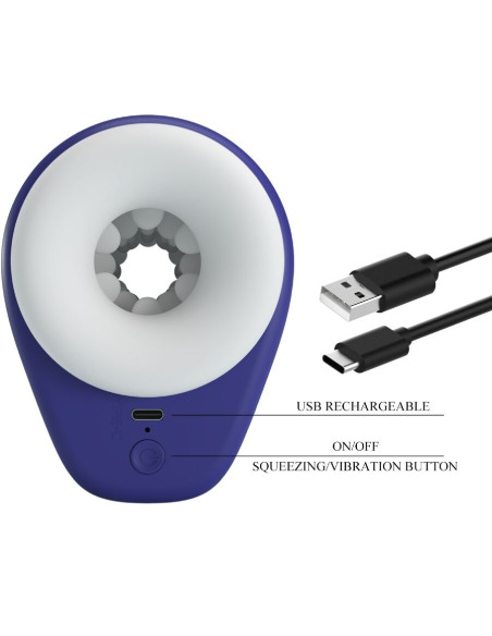 PRETTY LOVE DJ LADY MASTURBADOR MASCULINO CON VIBRACION 5 CONFIGURACIONES MORADO