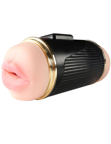 SHEQU KAY MASTURBADOR DOBLE CON VIBRACION DUAL BOCA Y VAGINA