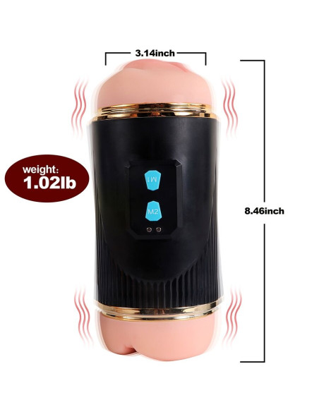 SHEQU KAY MASTURBADOR DOBLE CON VIBRACION DUAL BOCA Y VAGINA SHEQU KAY MASTURBADOR DOBLE CON VIBRACION DUAL BOCA Y VAGINA