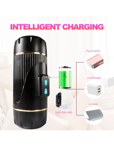 SHEQU KAY MASTURBADOR DOBLE CON VIBRACION DUAL BOCA Y VAGINA