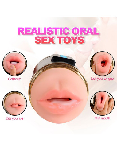 SHEQU KAY MASTURBADOR DOBLE CON VIBRACION DUAL BOCA Y VAGINA