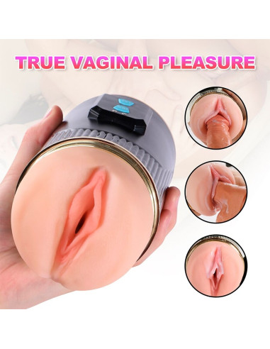 SHEQU KAY MASTURBADOR DOBLE CON VIBRACION DUAL BOCA Y VAGINA
