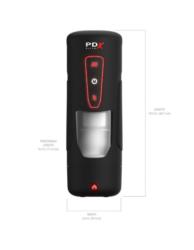 PDX ELITE MILK ME HOTTER MASTURBADOR AUTOMATICO CON THRUSTING Y VIBRACION EFECTO CALOR