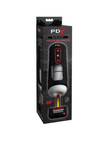 PDX ELITE MILK ME HOTTER MASTURBADOR AUTOMATICO CON THRUSTING Y VIBRACION EFECTO CALOR