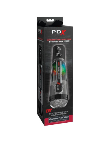 PDX ELITE VIEWTUBE MAX VIEW MASTURNADOR AUTOMATICO CON SUCCION TRANSPARENTE
