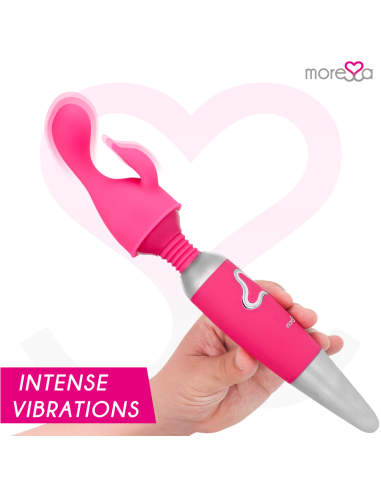 MORESSA ODILON WAND POTENTE MOTOR MAS DOS CABEZALES PREMIUM SILICONE RECARGABLE