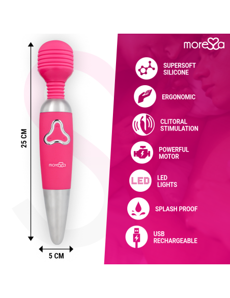 MORESSA ODILON WAND POTENTE MOTOR MAS DOS CABEZALES PREMIUM SILICONE RECARGABLE MORESSA ODILON WAND POTENTE MOTOR MAS DOS CABEZALES PREMIUM SILICONE RECARGABLE