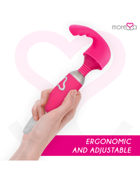 MORESSA ODILON WAND POTENTE MOTOR MAS DOS CABEZALES PREMIUM SILICONE RECARGABLE MORESSA ODILON WAND POTENTE MOTOR MAS DOS CABEZALES PREMIUM SILICONE RECARGABLE