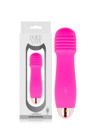 DOLCE VITA VIBRADOR RECARGABLE THREE ROSA 7 VELOCIDADES DOLCE VITA VIBRADOR RECARGABLE THREE ROSA 7 VELOCIDADES