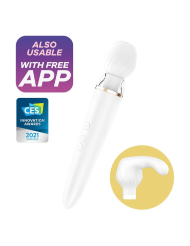 SATISFYER DOUBLE WANDER APP BLANCO