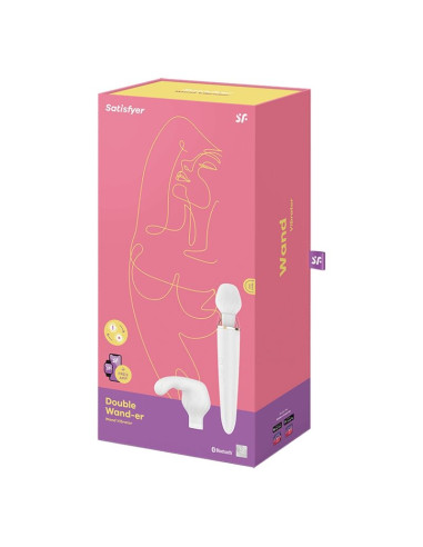 SATISFYER DOUBLE WANDER APP BLANCO