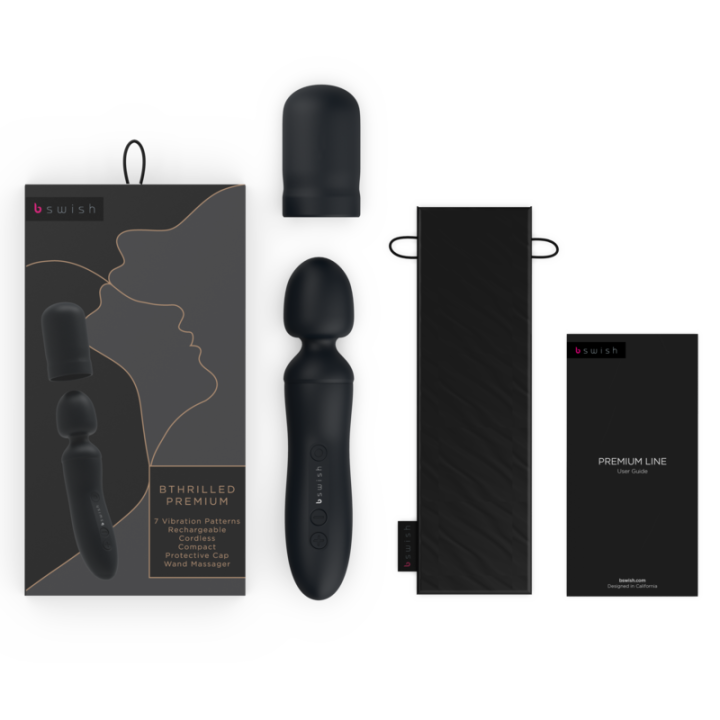 B SWISH BTHRILLED VIBRADOR WAND PREMIUM NEGRO