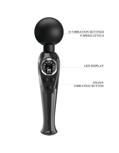 PRETTY LOVE SKYLER VIBRADOR WAND NEGRO