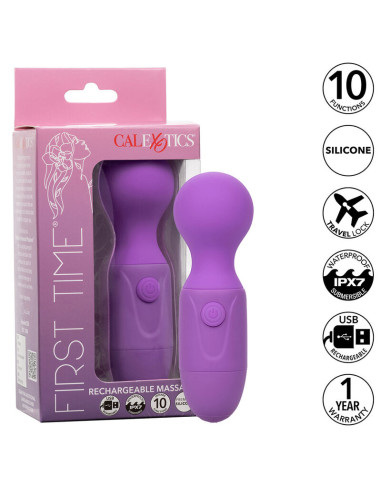 CALEXOTICS FIRST TIME MASAJEADOR RECARGABLE 10 VIBRACIONES VIOLETA