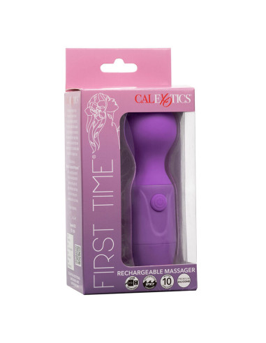 CALEXOTICS FIRST TIME MASAJEADOR RECARGABLE 10 VIBRACIONES VIOLETA