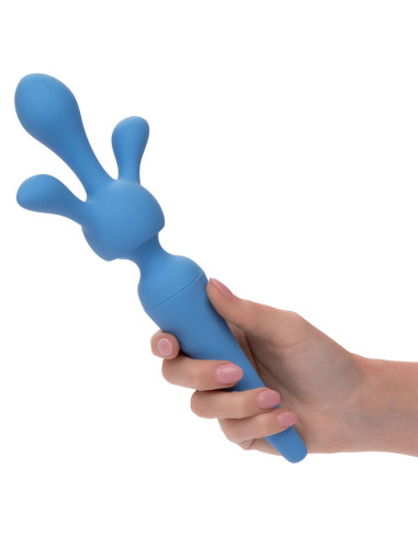 CALEXOTICS COUTURE KIT VIBRADOR WAND 10 VIBRACIONES AZUL