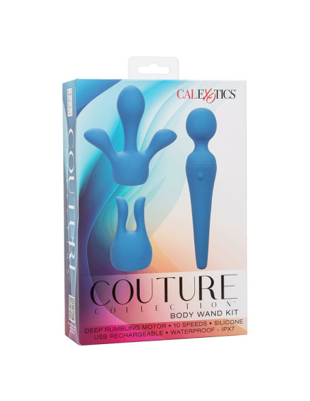 CALEXOTICS COUTURE KIT VIBRADOR WAND 10 VIBRACIONES AZUL CALEXOTICS COUTURE KIT VIBRADOR WAND 10 VIBRACIONES AZUL