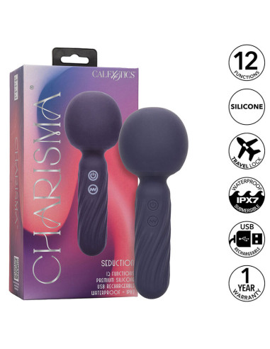 CALEXOTICS CHARISMA SEDUCTION MASAJEADOR 12 FUNCIONES 1775 CM X 625 CM MORADO