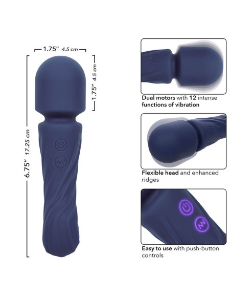 CALEXOTICS CHARISMA ALLURE MASAJEADOR DOBLE MOTOR 12 FUNCIONES 1725 CM X 45 CM MORADO CALEXOTICS CHARISMA ALLURE MASAJEADOR DOBLE MOTOR 12 FUNCIONES 1725 CM X 45 CM MORADO