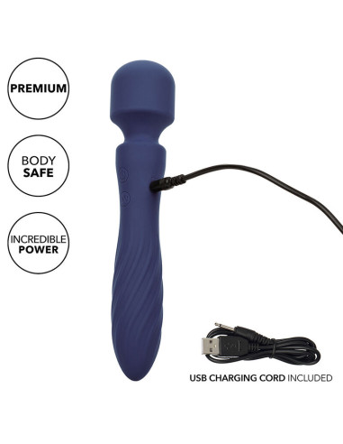 CALEXOTICS CHARISMA MYSTIQUE MASAJEADOR DOBLE MOTOR 12 FUNCIONES 215 CM X 45 CM MORADO