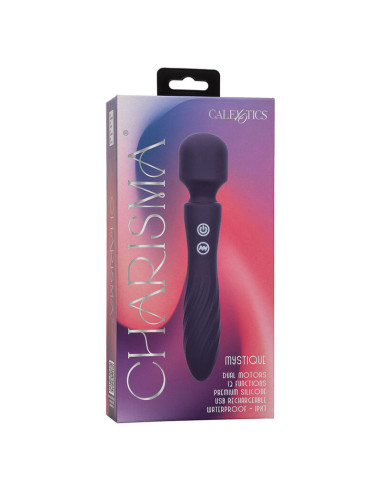 CALEXOTICS CHARISMA MYSTIQUE MASAJEADOR DOBLE MOTOR 12 FUNCIONES 215 CM X 45 CM MORADO