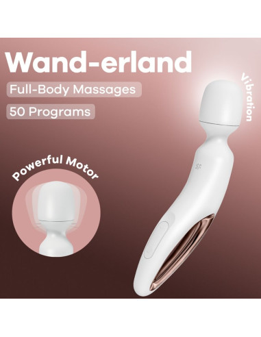SATISFYER WAND ERLAND MASAJEADOR VIBRADOR BLANCO
