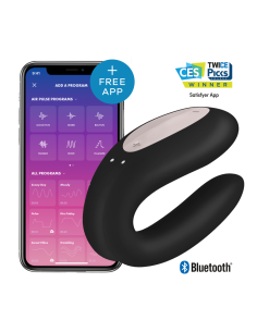 SATISFYER DOUBLE JOY CON APP MORADO