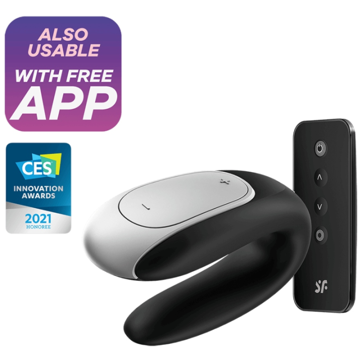 SATISFYER DOUBLE FUN PARTNER VIBRADOR NEGRO