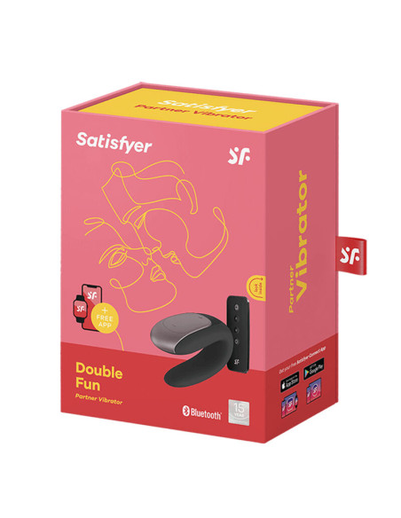 SATISFYER DOUBLE FUN PARTNER VIBRADOR NEGRO SATISFYER DOUBLE FUN PARTNER VIBRADOR NEGRO