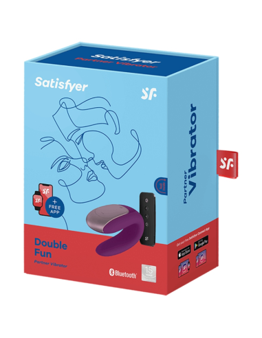 SATISFYER DOUBLE FUN PARTNER VIBRADOR LILA