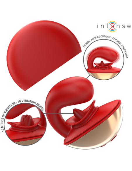 INTENSE MARIAH VIBRADOR ESTIMULADOR EN FORMA DE U 10 VIBRACIONES ROJO