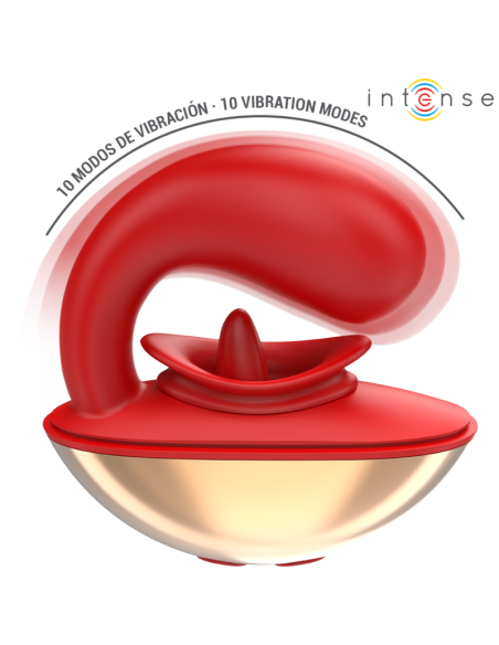 INTENSE MARIAH VIBRADOR ESTIMULADOR EN FORMA DE U 10 VIBRACIONES ROJO