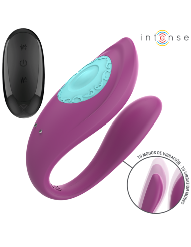 INTENSE ANNIE ESTIMULADOR VIBRADOR FORMA DE U MORADO CONTROL REMOTO