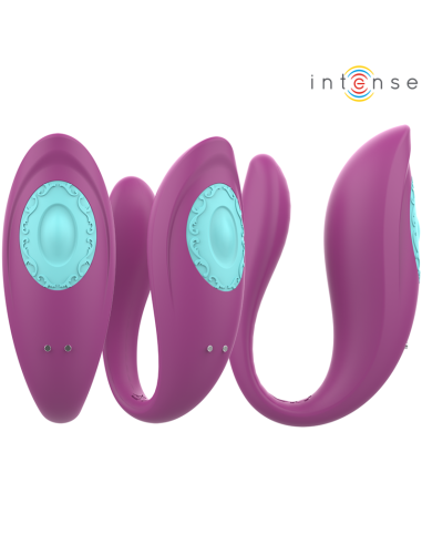 INTENSE ANNIE ESTIMULADOR VIBRADOR FORMA DE U MORADO CONTROL REMOTO