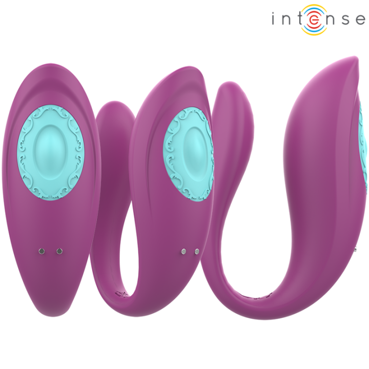 INTENSE ANNIE ESTIMULADOR VIBRADOR FORMA DE U MORADO CONTROL REMOTO
