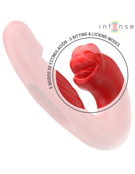 INTENSE NATHY VIBRADOR DOBLE CON BOCA ESTIMULADORA MULTIFUNCION ROJO INTENSE NATHY VIBRADOR DOBLE CON BOCA ESTIMULADORA MULTIFUNCION ROJO