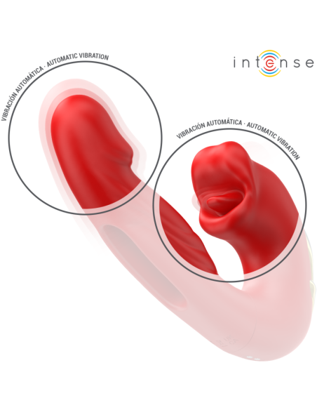 INTENSE NATHY VIBRADOR DOBLE CON BOCA ESTIMULADORA MULTIFUNCION ROJO INTENSE NATHY VIBRADOR DOBLE CON BOCA ESTIMULADORA MULTIFUNCION ROJO