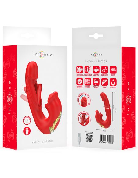 INTENSE NATHY VIBRADOR DOBLE CON BOCA ESTIMULADORA MULTIFUNCION ROJO INTENSE NATHY VIBRADOR DOBLE CON BOCA ESTIMULADORA MULTIFUNCION ROJO
