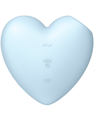SATISFYER CUTIE HEART ESTIMULADOR Y VIBRADOR AZUL