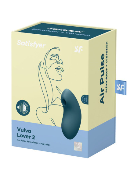 SATISFYER VULVA LOVER 2 ESTIMULADOR Y VIBRADOR AZUL SATISFYER VULVA LOVER 2 ESTIMULADOR Y VIBRADOR AZUL