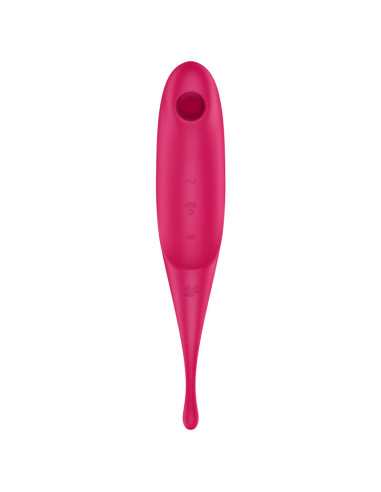 SATISFYER TWIRLING PRO ESTIMULADOR Y VIBRADOR ROJO