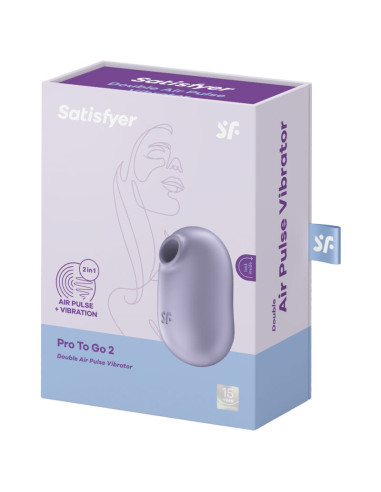 SATISFYER PRO TO GO 2 ESTIMULADOR Y VIBRADOR DOBLE BEIGE