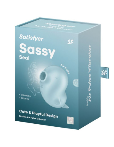 SATISFYER SASSY SEAL ESTIMULADOR VIBRADOR AZUL