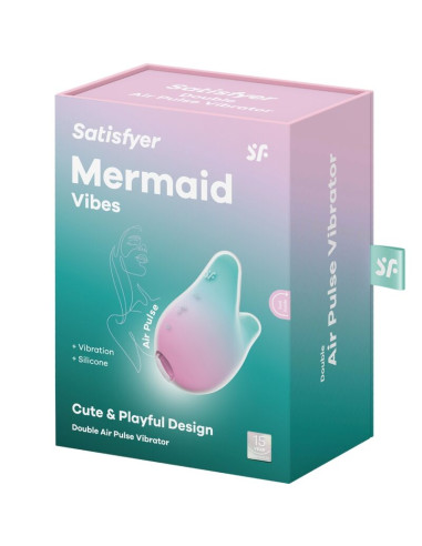 SATISFYER MERMAID VIBES ESTIMULADOR VIBRADOR MENTA Y ROSA